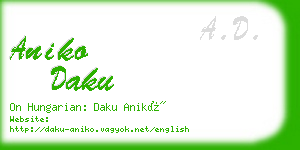 aniko daku business card